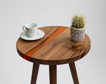 Small Side Table, Wood Side Table, Round Side Table, End Table, Side Coffee Table, Drink Table, Chair Side Table, Modern Side Table