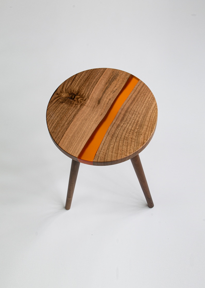 Small Side Table, Wood Side Table, Round Side Table, End Table, Side Coffee Table, Drink Table, Chair Side Table, Modern Side Table image 7