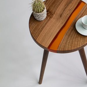 Small Side Table, Wood Side Table, Round Side Table, End Table, Side Coffee Table, Drink Table, Chair Side Table, Modern Side Table image 3