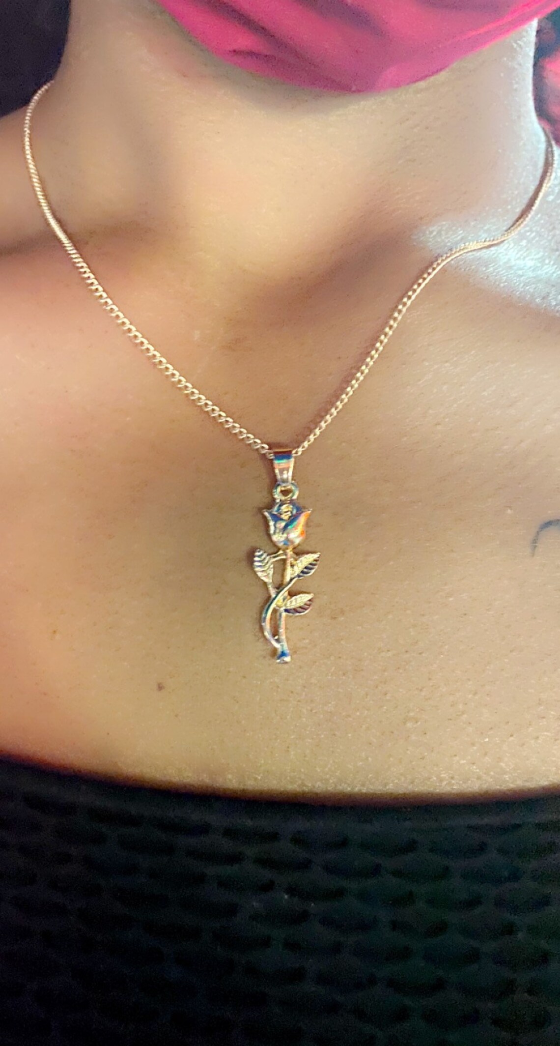 Yellow Rose Necklace Etsy