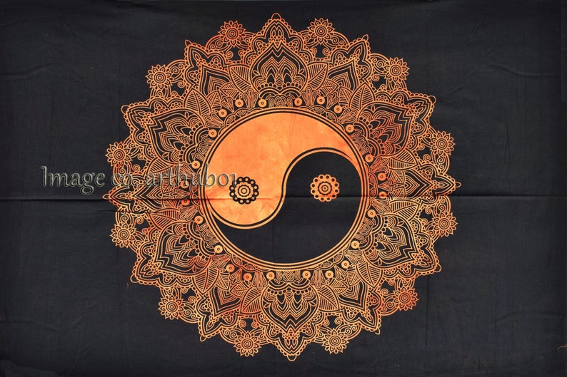 Indian Mandala Wall Hanging Handmade Poster Cotton Small Tapestry Home Decor Poster 42 X 30 Inch Traditional Decor Art Small