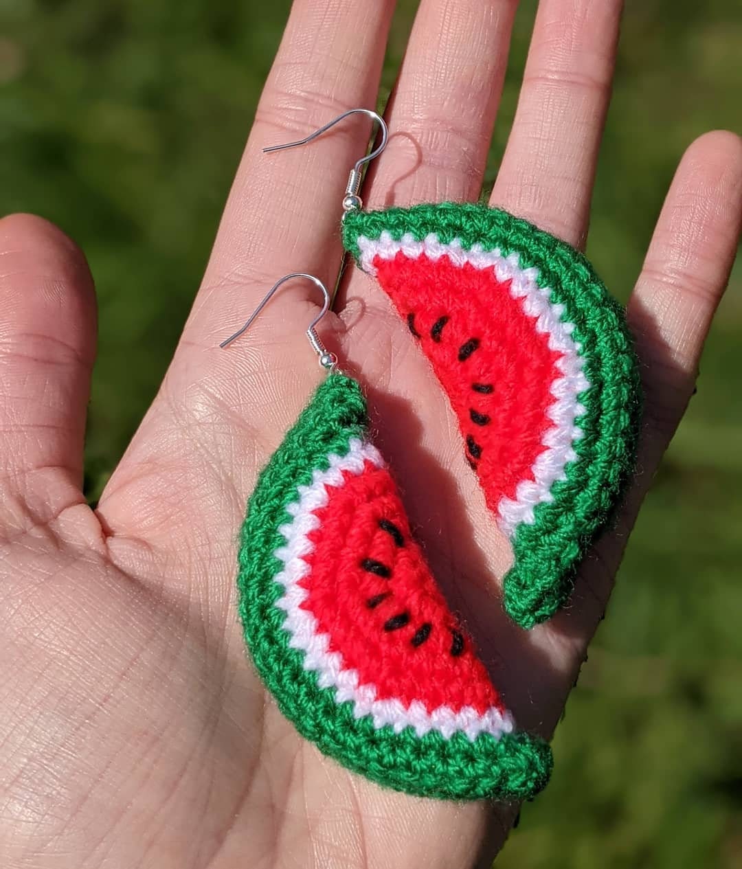 Crochet Watermelon Earrings Etsy