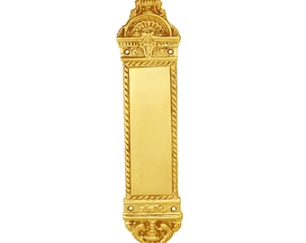 Handmade Decorative Brass Push Plate - Polished Lacquered Finish