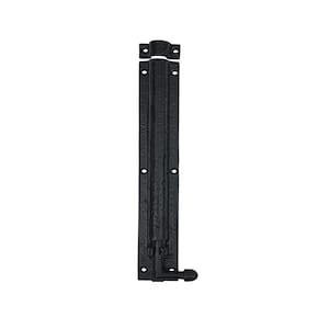 Shristy Hardware 12 inch &quot;Elishua&quot; Black Antique Iron Door Bolt