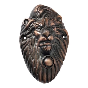 Shristy Hardware &quot;Lion Face&quot; Decorative Brass Bell Push Or Push Button
