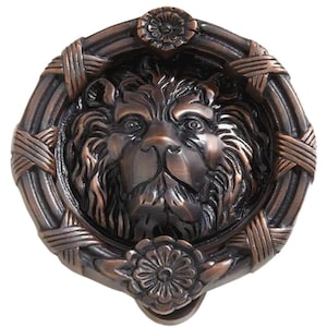 Shristy Hardware 8&quot; Lion Decorative Brass Door Knocker