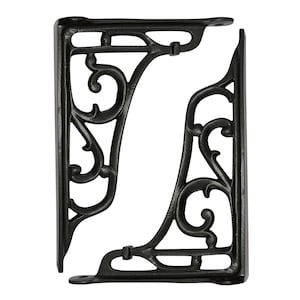 Shristy Hardware &quot;Ananias&quot; Black Antique Iron Shelf Bracket Supplied as 2 Pcs Per Pack