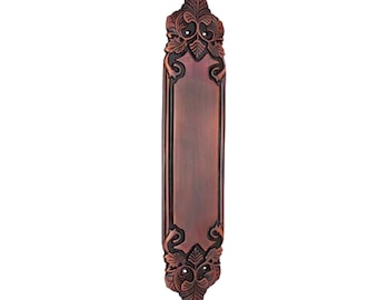 Handmade Decorative Brass Door Push Plate - Antique Copper Finish