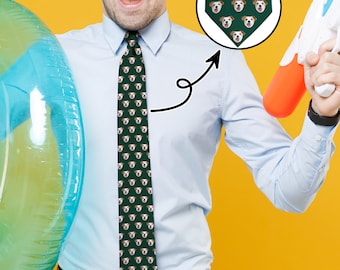 Personalized Photo Necktie, Custom Pet/Face Tie, Novelty Gift