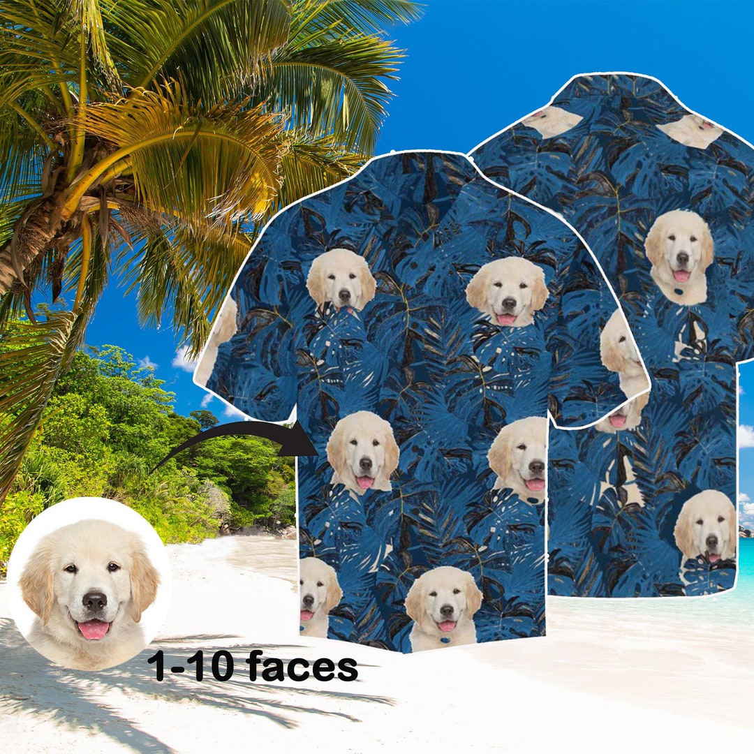 Hawaiian Shirt With Faces, Dog Hawaiian Shirt, Dog Personalized