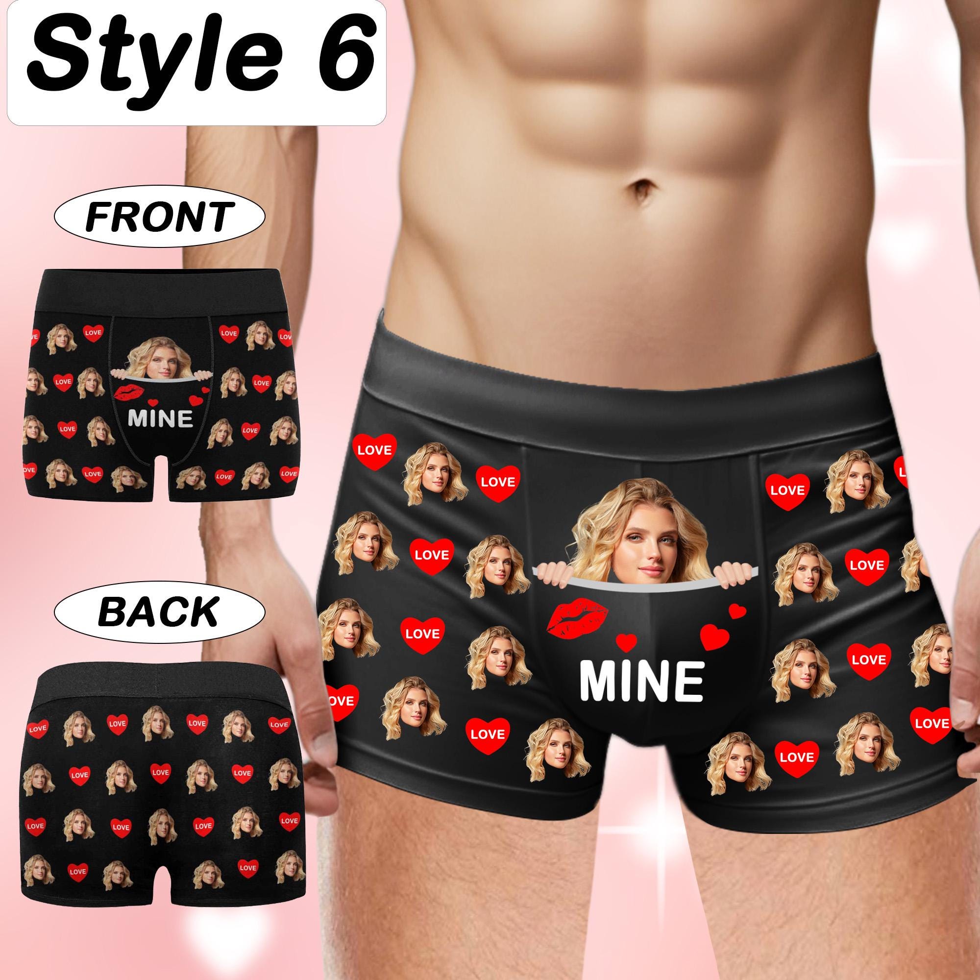 Custom Briefs Personalized Face Boxer Briefs,custom Photo Underwear for Men/husband ...