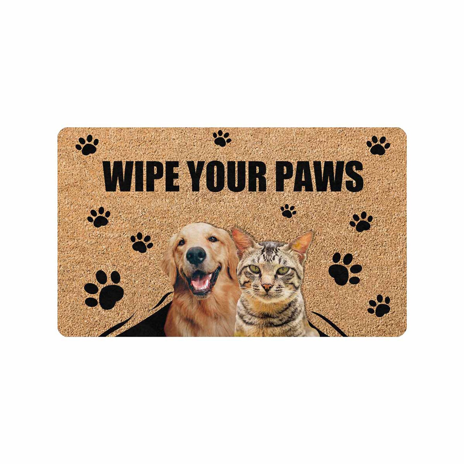 Custom Funny Dog Cat Photo Rubber Doormat Porch Decor Rubber Etsy