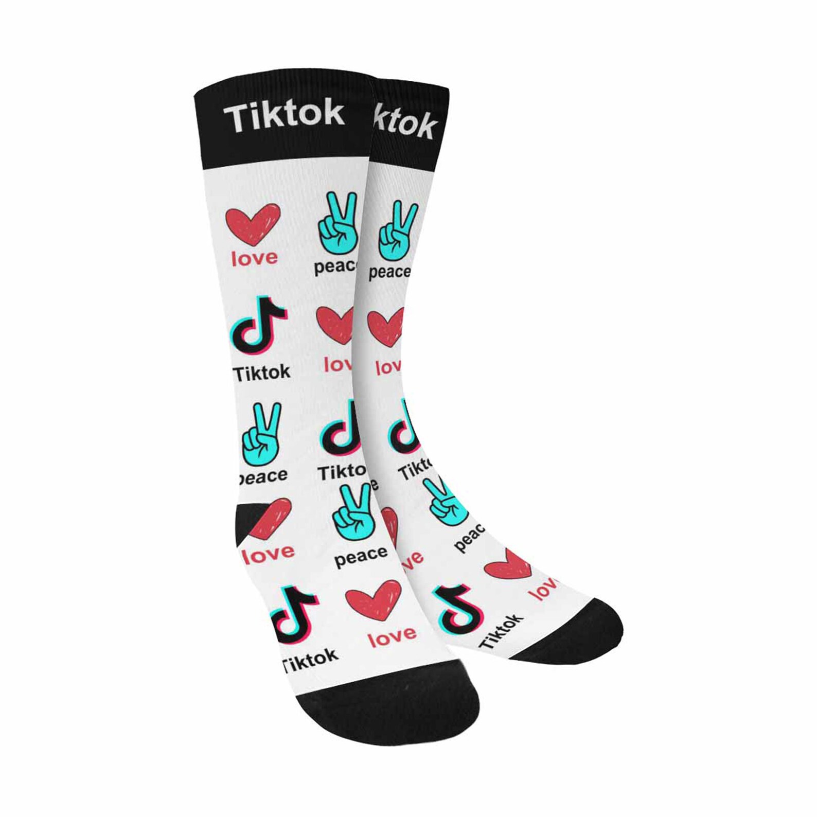 TikTok Socks White Socks Fashion Socks Socks Funny Socks Etsy