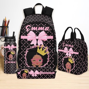 Sac à dos personnalisé pour tout-petit, sac à dos avec nom enfant/adulte, sac à dos pour tout-petit et boîte à lunch, cartable pour fille/enfant, rentrée des classes