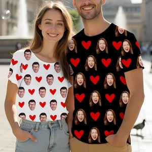 Custom Face T-Shirt,Personalized Photo Shirt,Face Shirt for Men Wome,Family Gift