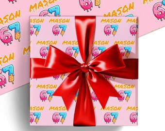Papier cadeau de Noël personnalisé 67, emballage cadeau personnalisé