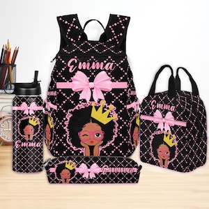 Sac à dos personnalisé pour tout-petit avec nom personnalisé, cartable personnalisé pour filles/garçons/enfants d'âge préscolaire, sac à dos pour la rentrée scolaire, ensemble de sacs à lunch