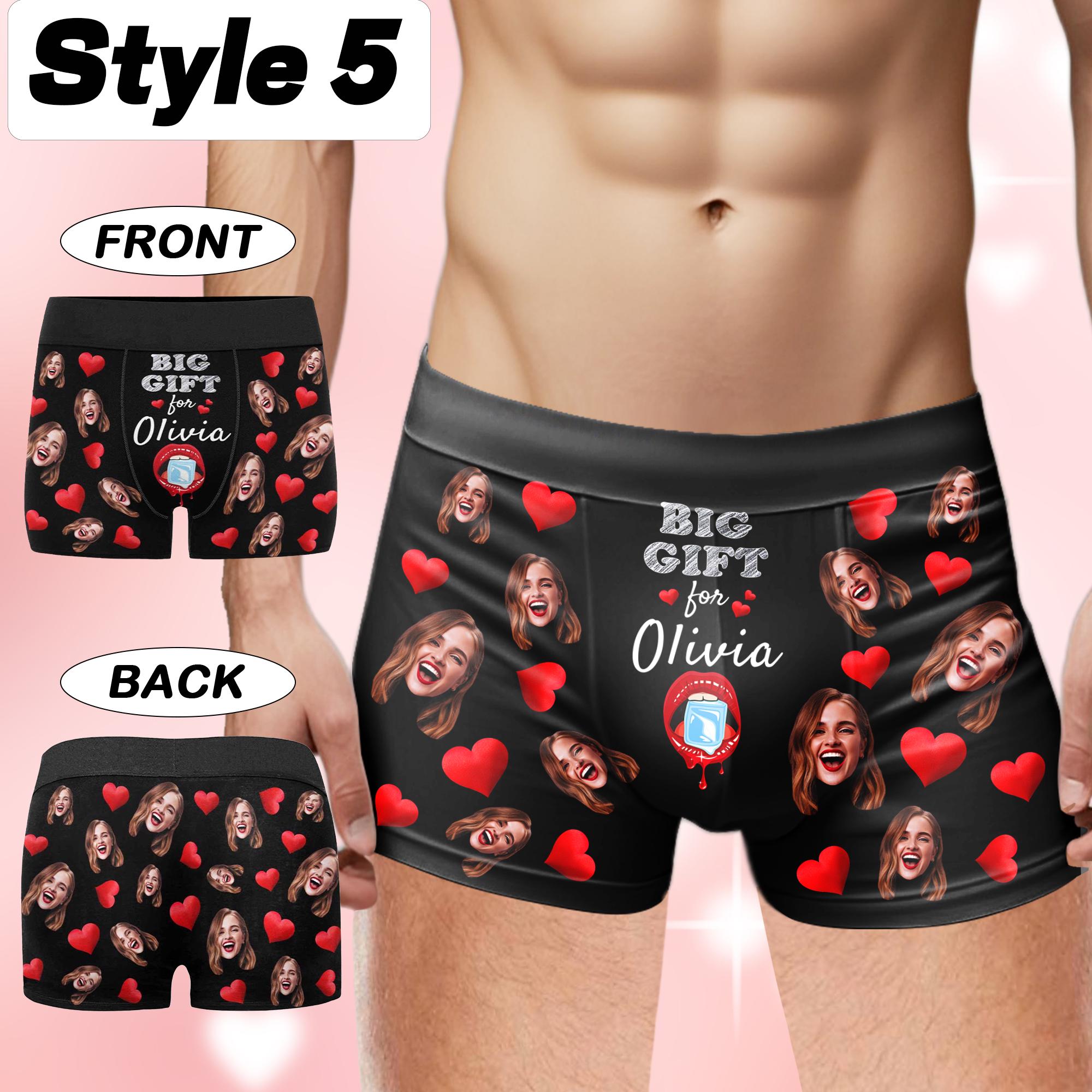 Custom Briefs Custom Face Boxer Briefs, Personalized Photo Underwear, Anniversary ...