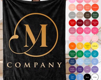 Custom Logo Fleece Blanket,Personalized Text Throw Gift,Anniversary/Birthday/Souvenir/Appreciation