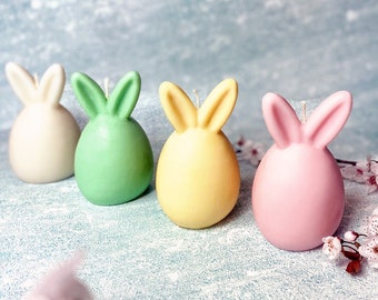 Large Easter Bunny colorful scented candles,Easter gifts,Easter table decor,Easter decoration,egg hunting,Easter gift box,Easter ornament