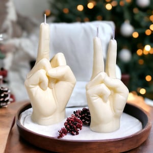 XL Large Middle Finger Candle,Fuck you,Funny birthday gift,Christas funny gift,Finger candle,rude gift for him,best friend gift,swear gift