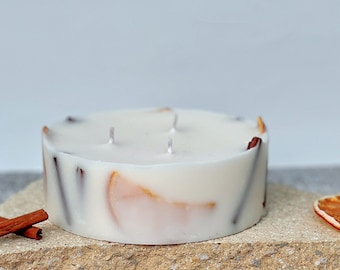 Xl Large 3 wick scented candle,Botanical Candle,Candle gift set,Housewarming gift,long lasting candle,gift for her,Birthday gift set,vegan