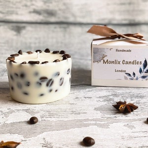 Large scented candles, coffee candle ,coffee lover gift ,candle for men, gift idea for women, coffee decor, long lasting candle, Easter gift
