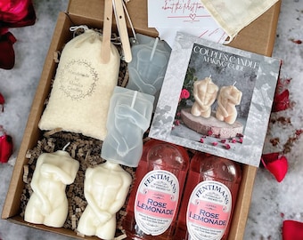 Date night in box for two,Valentin's candle making kit,experience box,activity for couple,Valentine's gift for him,Couple DIY,romantic gift