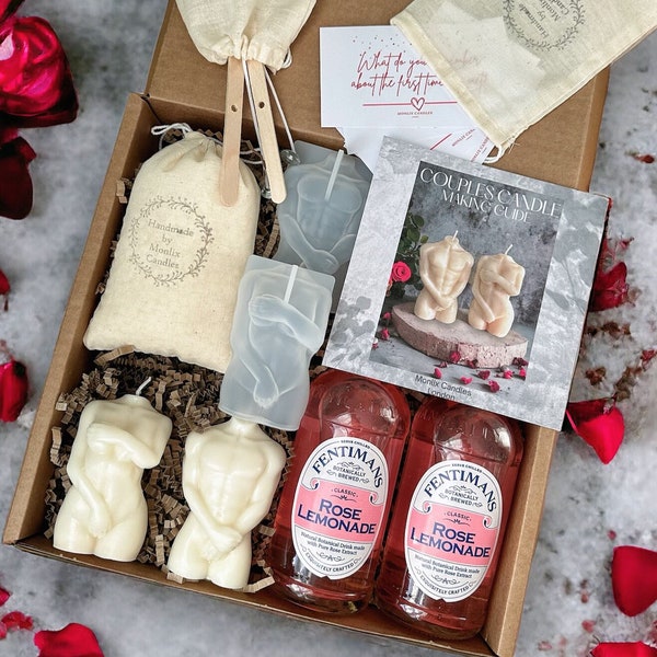 Date night in box for two,Valentin's candle making kit,experience box,activity for couple,Valentine's gift for him,Couple DIY,romantic gift