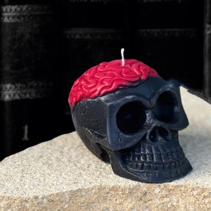 Large Skull pillar candle,Halloween candle,skeleton gothic candle,Halloween table decoration,sugar scull,Halloween party decor,scary candle
