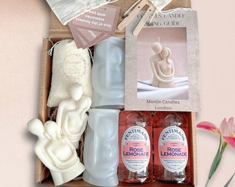 Kit de fabrication de bougies parfumées pour la Saint-Valentin,Date night in box,box expérience,activité pour couple,cadeau Saint-Valentin pour lui,bricolage couple,cadeau romantique