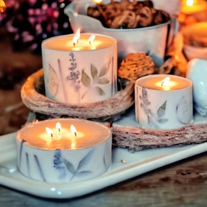 Multiple Scented Candle Accessories with Wood Holder