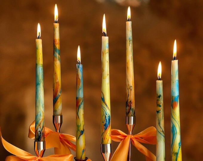 Marble tall taper candles,Dinner table candles,Candle sticks,housewarming gift,candle gift,wedding candles,Dip Dye candles,Colourful candles