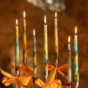 Marble tall taper candles,Dinner table candles,Candle sticks,housewarming gift,candle gift,wedding candles,Dip Dye candles,Colourful candles