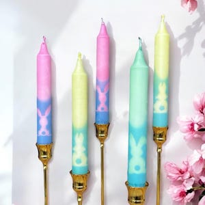 Easter taper candles,Easter bunny candles,Easter table candles,Easter decoration,Easter gift for her,Easter ornament,Easter colorful candles