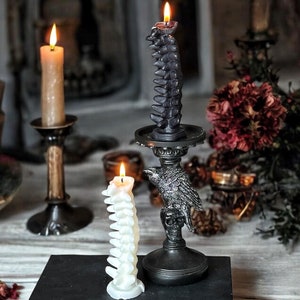 Gothic Spine Candle,Human anatomy,Halloween home decor,Christmas gift for her,skull candle gift,creepy scary candle,alternative style gift