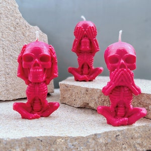Skull pillar candle,Halloween candle,skeleton gothic candle,Halloween table decoration,sugar skull,Halloween party decor,scary candle,creepy