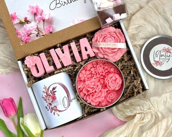 Gepersonaliseerde SPA-cadeauset voor haar, verwenpakket, verjaardagscadeau voor vrouwen, zelfzorgdoos, cadeau voor beste vriend, Carepackage-cadeaumok