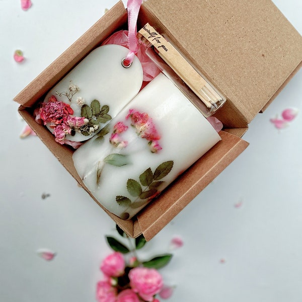 Birthday gift box,candle gift box,gift hamper for her,housewarming gift,gift for her,gift set for mum,vegan gift,scented candle box, soy wax