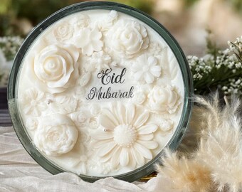 Ramadan Scented 3-Wick Candle: Eid Mubarak Gift, Islamic Home Decor