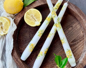 Zitronen-Taperkerzen: Mediterrane Küchendekoration, sommerliches Herzstück