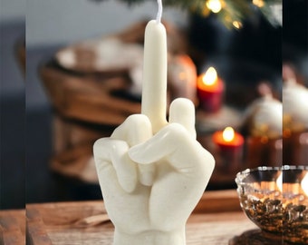 XL Large Middle Finger Candle,Fuck you,Funny birthday gift,Christas funny gift,Finger candle,rude gift for him,best friend gift,swear gift