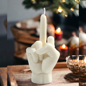 XL Large Middle Finger Candle,Fuck you,Funny birthday gift,Christas funny gift,Finger candle,rude gift for him,best friend gift,swear gift