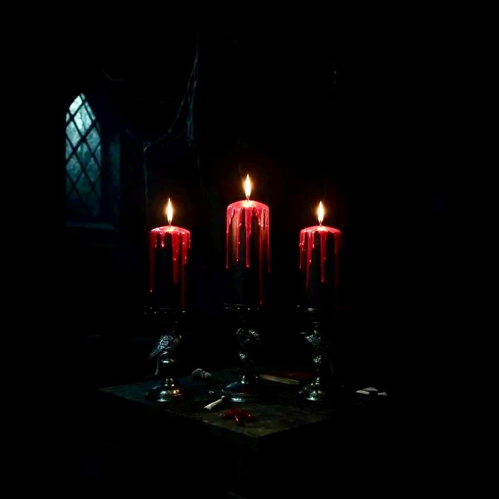 XL Blood Dripping Candle,gothic Halloween Candle,black Red