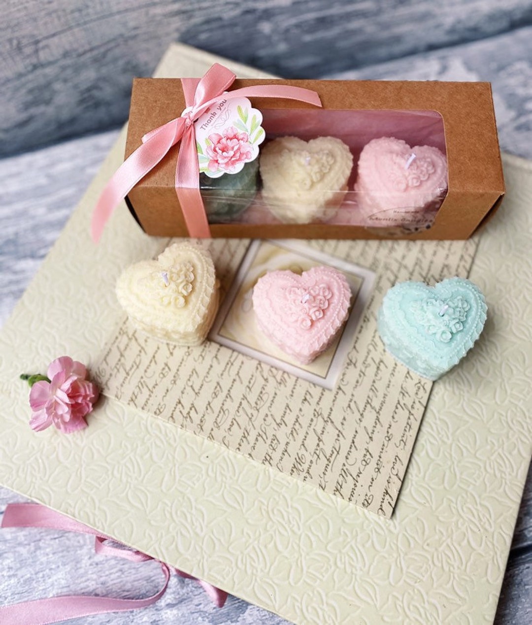 Heart Shaped Candles,valentine's Day Candles, Candle Gift Set