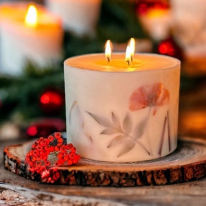 XL Large 3 wick candle,Christmas candle,Festive candle,Christmas gift,Christmas spice candle,Christmas scent,Festive gift idea for her,vegan image 4