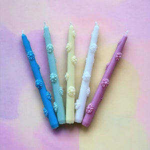 Easter taper 3D pastel candles,Easter table candles,Easter Spring decoration,Easter gift for her,Easter ornament,Easter colorful candles