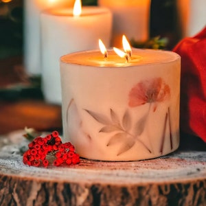 XL Large 3 wick candle,Christmas candle,Festive candle,Christmas gift,Christmas spice candle,Christmas scent,Festive gift idea for her,vegan image 8