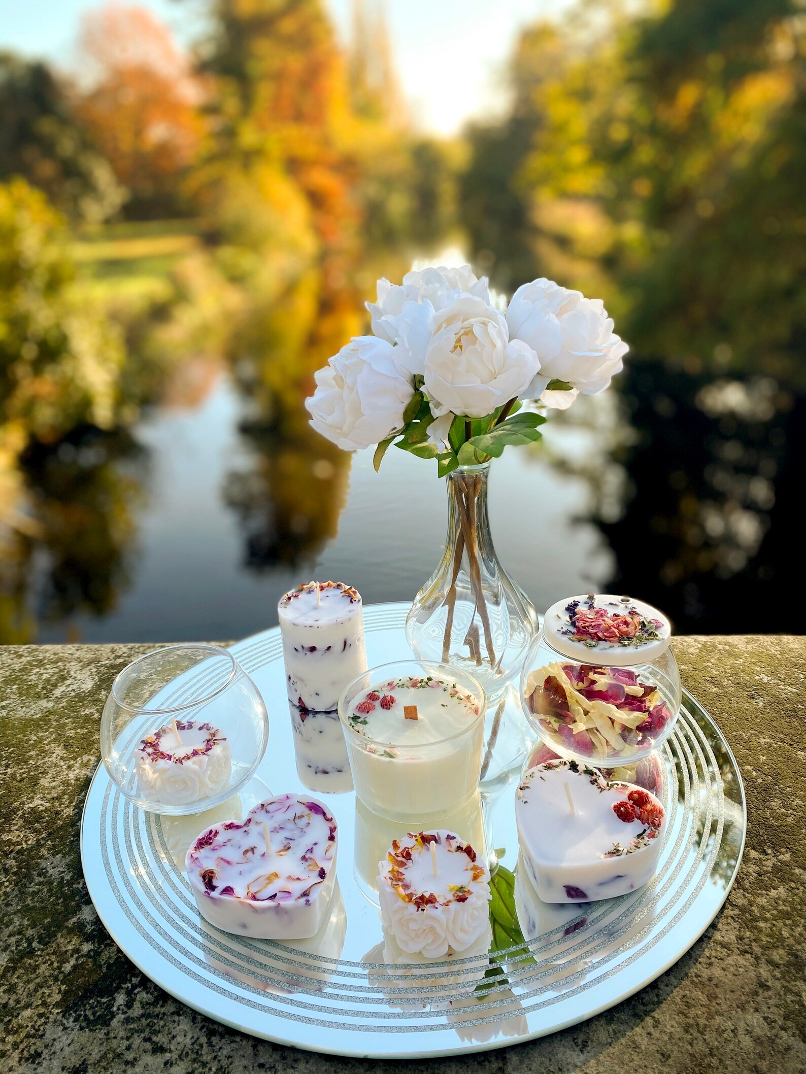 Heart Shaped Candle Dried Flower Candles Gift Ideas for Her Etsy UK