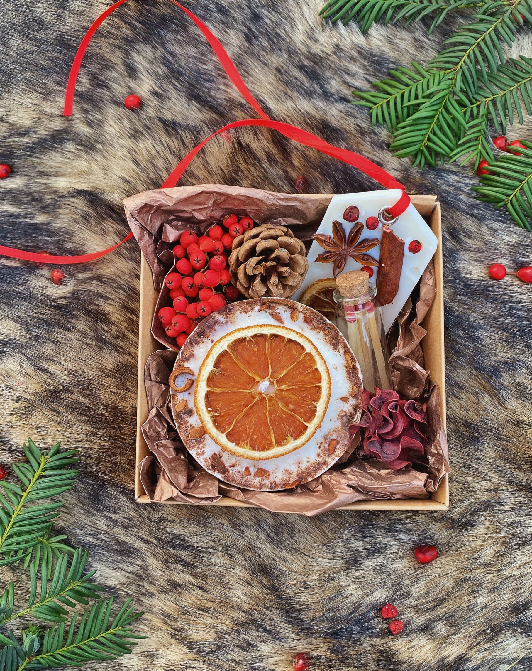 Large Christmas Candlechristmas Gift Boxfestive Gift - Etsy UK